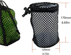 Bán buôn biểu tượng tùy chỉnh quả bóng lớn Dây Kéo Túi nylon lưới Net làm từ bền vật liệu Polyester - Product Image 3