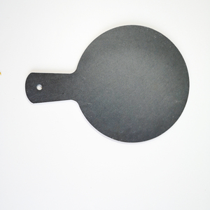 Usine En Gros Écologique Deli Fournitures Viande <span class=keywords><strong>Fromage</strong></span> Plateaux Noir Circulaire <span class=keywords><strong>Ardoise</strong></span> Poignées Durable Non Toxique Cuisine Partie - Product Image 4