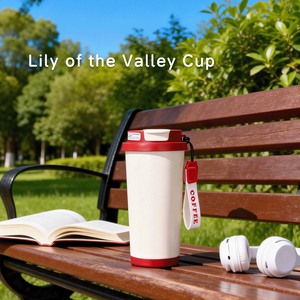 Tasse à café isotherme en acier inoxydable Lily of the Valley avec indicateur <span class=keywords><strong>de</strong></span> température pour eau chaude, cadeau d'affaires - Product Image 2