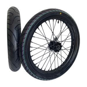 Set Ruote Supermoto con Pneumatici 70/90-17 90/80-17 ad Alta Aderenza, Pneumatici Stradali per Moto, Cerchio in Lega di Alluminio per Surron Light Bee - Product Image 4