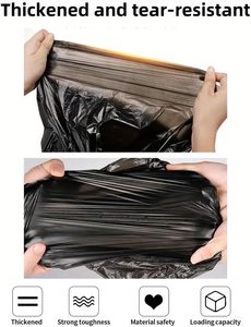 Huamaohengchun Bolsas de Basura Negras Pequeñas con Asa, Portátiles y Duraderas para Oficina, Cocina, Dormitorio, 36x60cm - Product Image 6