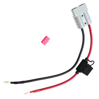 Connecteur d'alimentation 8 mm avec porte-fusible Maxi authentique, câble en ligne 8 AWG 50 A, fils de raccordement et bornes annulaires 8 mm