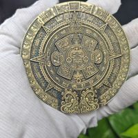 Art mexicain, méso-américain, médaille en bronze de 80 mm de diamètre, calendrier maya aztèque, cadeau de loisir, souvenir