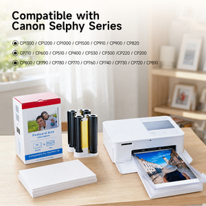 Tinta y <span class=keywords><strong>Papel</strong></span> Adhesivo Compatibles con Canon <span class=keywords><strong>Selphy</strong></span> KP-108IN, Caja de Tinta de 3 Colores, 108 Hojas de <span class=keywords><strong>Papel</strong></span> Brillante de 4x6 para <span class=keywords><strong>Selphy</strong></span> CP1500 <span class=keywords><strong>CP1300</strong></span> - Product Image 2