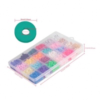 Boîte en plastique bijoux résultats outils accessoires ensemble polymère 6mm plat argile entretoise perle pour cheville Bracelet collier bricolage Kit de fabrication