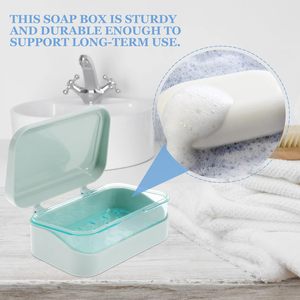 Creative Luxury Household Travel Soap Storage Box Double-Layer Plastic Soap <b>Rack</b> with Light Opening Wall <b>Shelves</b> Bathroom Toilet - Product Image 2