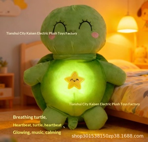 Peluche <span class=keywords><strong>Tortue</strong></span> Respirante : Sons Apaisants et Musique <span class=keywords><strong>Lumineuse</strong></span> pour un Sommeil Réparateur – Compagnon de Sommeil Respirant - Product Image 6
