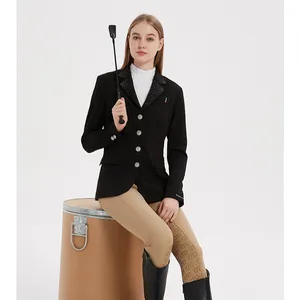 Moda personalizada equitação Show jaqueta inverno quente equestre competição casaco