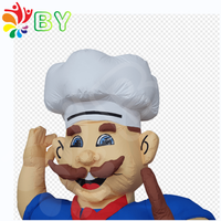 BOYAN personnalisé Durable 3.5m de haut PVC bâche gonflable Baker Chef ballon de dessin animé à la Hollande