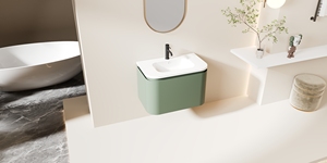 Meuble-lavabo mural moderne incurvé <span class=keywords><strong>MEBO</strong></span> pour salle de bain - Product Image 4