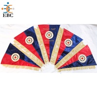 Fanion suspendu brodé à la main, drapeau de table cérémonial OEM, vente en gros de drapeaux brodés, bannières décoratives, design et couleurs