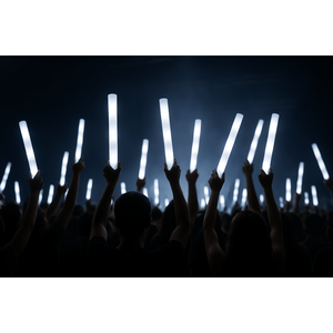 Party Love 48cm White LED <b>Glow</b> Foam <b>Sticks</b> Party Favors for <b>Weddings</b> Christmas Chinese New Year Celebrations and Cheerleading - Product Image 2