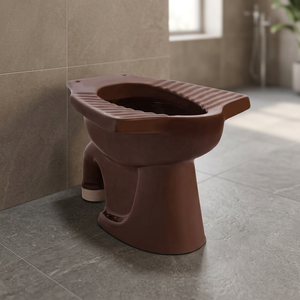 EWC Cuvette de toilettes européenne en céramique marron Vitrosa rustique, avec siphon S/P à double chasse, design, ensemble complet - Product Image 4