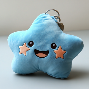 2024 nouveau Design créatif sac à dos pendentif poupée jouet petit cadeau en gros yeux étroits <span class=keywords><strong>petite</strong></span> étoile en peluche porte-clés - Product Image 3
