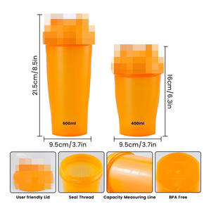 Custom Logo 400Ml 600Ml Bpa Free Plastic Fitness Protien Gym Shaker Bottle Gym Cup Sports Gym Water <strong>Protein</strong> for <strong>Protein</strong> <strong>Shake</strong> - Product Image 5