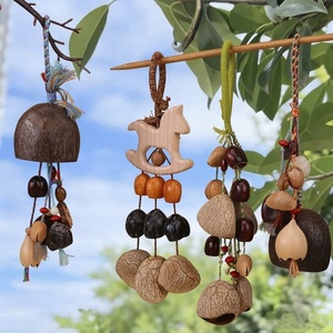 Wholesale Vintage Natural Fruit Shell <b>Wind</b> Bell Multiple Style Handcrafted Bodhi Beads Rearview Mirror Hanging Decor - Product Image 3