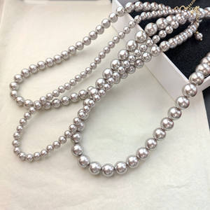 <span class=keywords><strong>Collana</strong></span> di Perle Imitate di Lusso Sportiva e Versatile per Donna, Stile Celebrità di Internet - Product Image 1