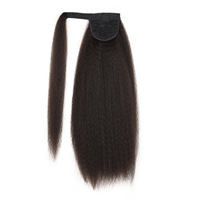 Perruque Afro pour femmes africaines, queue de cheval, style YAKI, en fibre haute température, bouclée et volumineuse, avec bâtonnet magique, cheveux longs bouclés, fabriquée à la machine, modèle