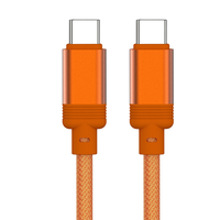 Câble USB C vers USB C 60W, transfert de données 480 Mbps, charge rapide 20V 3A, coque en aluminium, gaine en nylon tressé