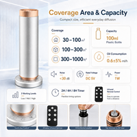 Diffuseur d'arômes sans eau 100 ml avec télécommande, portée 300 m³, anti-fuite, diffuseur électrique de parfum de bureau en aluminium pour huiles essentielles