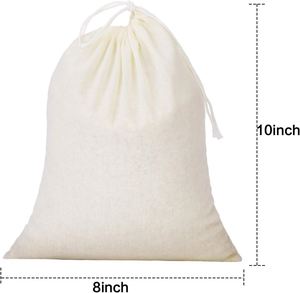 Promotional Custom Logo Printed Cotton <b>Pouch</b> for Gifts Packing <b>Drawstring</b> Cotton Dust Bag Muslin <b>Pouch</b> Bags - Product Image 4