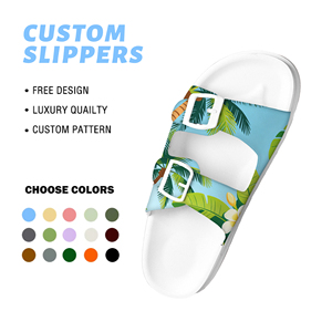 Claquettes en PVC vierges personnalisables avec logo, légères, sandales d'été pour hommes et femmes, antidérapantes, pour la plage, vente en gros, usine OEM - Product Image 1