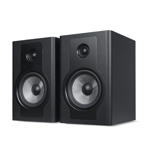 Haut-parleur numérique en bois 100W 6.5 pouces Bass TRS Home Studio Music Recording Lab Professional Powered Active Monitor Speaker - Product Image 2