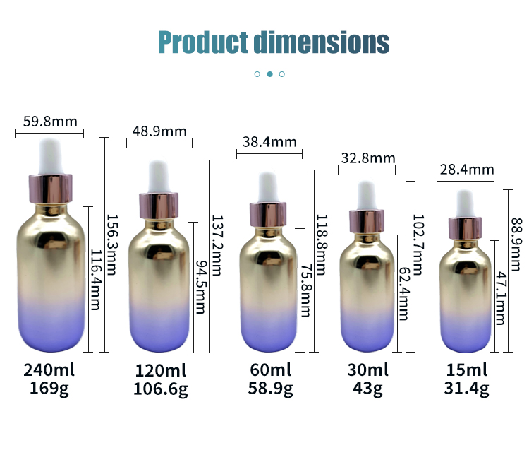 Glass Essential Fragrance Oil Aromatherapy Dropper Bottles 120ml 240ml
