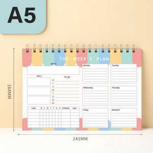Agenda Semanal 2025 2026, Nueva, con Cubierta de PP, Notas Adhesivas, Personalizable, Creativa - Product Image 2