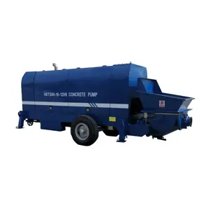 大功率80泵HBTS80-16-129R拖车柴油机混凝土泵Uzbekistan 5.8x2x1.75m提供3年CN;SHN 1200M 200M