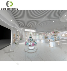 <b>Wall</b> Mounted Makeup Shelf Clear Acrylic Cosmetic <b>Display</b> Rack for Small Shops - Product Image 2