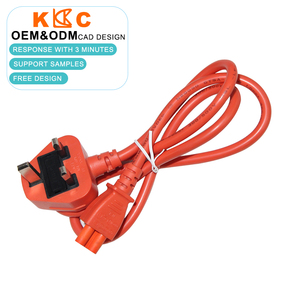 Cable de Alimentación de 3 Pines del Reino Unido a C7, Rojo, 1.5 Metros, Pedidos al por Mayor para Distribuidores - Product Image 1