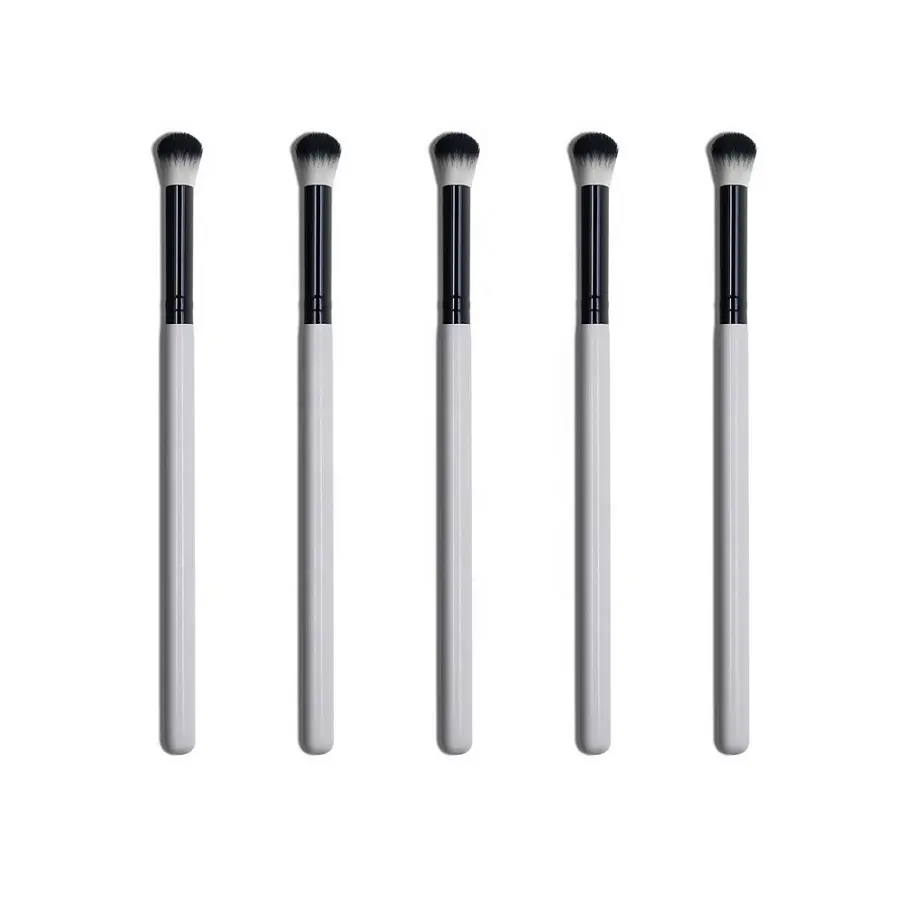 Custom Logo White Black Color Single Eye Shadow Brush Vegan Eyeshadow Makeup Beauty Brush