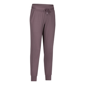 Leggings de Yoga <span class=keywords><strong>bleu</strong></span> <span class=keywords><strong>marine</strong></span> taille haute pour femmes pantalon de survêtement de Sport à cordon de serrage ample poches latérales matériau Spandex/Nylon motif imprimé - Product Image 4