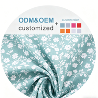 Nouvelle chemise en tissu satiné antistatique haute densité en coton uni à motifs floraux pour filles, personnalisable