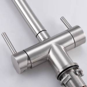 3 Way Kitchen Sink Tap 304 Stainless Steel Drinking Water Faucet With <b>Pull</b> Out Spray - Product Image 4