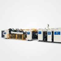 Ligne de production entièrement automatique de boîtes en carton ondulé avec impression flexographique, découpe, pliage et collage