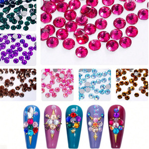 Accesorios de Decoración de Uñas Más Vendidos, 24 Compartimentos, Brillantes y Coloridos, Cristales de Resina Planos de 2mm y 3mm, Set de Diamantes de Imitación para Uñas - Product Image 4