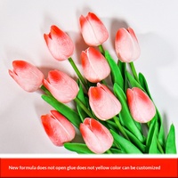 Bunga Tulip Artifisial PU Berkualitas Tinggi dengan Sentuhan Melembapkan, Dekorasi Rumah, Ornamen Ruang Tamu, Pabrik Cetakan Injeksi Langsung