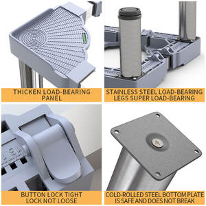 Base Mobile Réglable pour Machine à Laver et <span class=keywords><strong>Réfrigérateur</strong></span> avec Roues – <span class=keywords><strong>Support</strong></span> de Rangement pour Sèche-Linge et Frigo – Vente en Gros Usine - Product Image 6