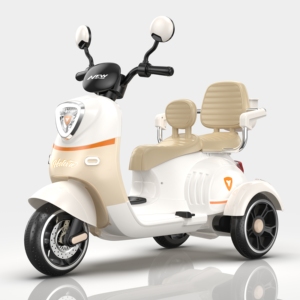 Double Seat <strong>12V</strong> 4.5AH 380*2 Motor Kids Electric <strong>Motorcycle</strong> <strong>Ride</strong> <strong>on</strong> Tricycle with Remote Control for Parent-child Outdoor Play - Product Image 1
