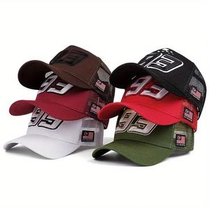 Cappellino da Baseball per Moto 93 Ricamato con Numero, Cappello Trucker in Rete per Corsa e Sport - Product Image 1