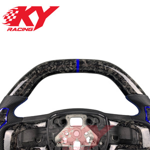 พวงมาลัยคาร์บอนไฟเบอร์แบบแข่งรถ สำหรับรถฟอร์ด แร็พเตอร์ F150 XLT F250 F350 โลโบ เทรเมอร์ แร็พเตอร์ R STX แรทเทลอร์ แบบสั่งทำพิเศษ - Product Image 3