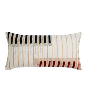 Housse de coussin d'extérieur bohème de designer, tissée à la main en coton, personnalisable, amovible, lavable, motif géométrique vintage – Meilleure vente - Product Image 1