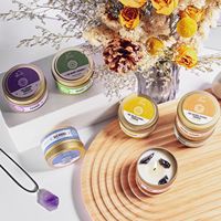Bougies Chakra avec collier de guérison Coffret cadeau de méditation de luxe pour femmes Soulagement du stress Décor spirituel Bougies de guérison Yoga