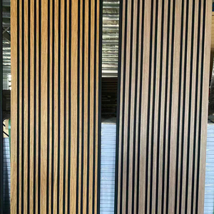 Pannelli Acustici in Feltro PET con Design Personalizzato a Strisce di <span class=keywords><strong>Legno</strong></span> Intrecciate Larghe e Strette per Decorazione Murale - Product Image 2