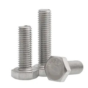 Factory Direct Supply High Quality Stainless Steel 304/316 Hex Head Screws M6 M10 M5 with Plain Surface Treatment Flat Head
