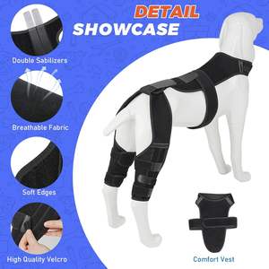 ठोस पैटर्न पर्यावरण के अनुकूल डाइविंग सामग्री पालतू घुटने के ब्रेस शीतकालीन सुरक्षात्मक कुत्ते पट्टी हिंड पैर की चोट रिकवरी पोस्टऑपरेटिव - Product Image 3