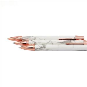 Stylo bille en métal personnalisé mignon avec texture marbrée, logo/couleur personnalisable, encre noire/multicolore, cadeau de signature de mariage - Product Image 3