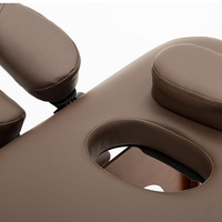 Table de massage pliable moderne 9Ebeauty avec cadre en bois et éponge haute densité, portable et réglable pour usage commercial en salon